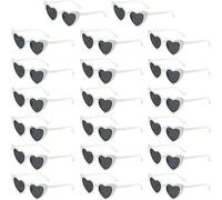Shein 3/9/18 piezas Gafas de moda con lentes con forma de corazón negro - Adecuado para fiestas, bodas, cumpleaños y días festivos - Juego de regalo para ad