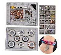 Shein [3 Bandejas de Cuentas] 1 pieza/2 piezas/3 piezas Bandeja de Cuentas, Plato de Diseño de Cuentas DIY para hacer pulseras y collares, Herramientas de M