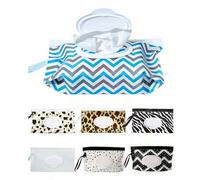 Shein 3 piezas/1 pieza Dispensador de toallitas húmedas recargables con estampado floral surtido, bolsa portátil de almacenamiento de pañuelos de papel para