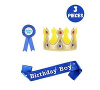Shein 3 piezas Correa para el hombro de Feliz Cumpleaños, Sombrero de Corona Decoraciones para Fiesta de Cumpleaños de Princesa, Perfecto para Fiestas de Cu