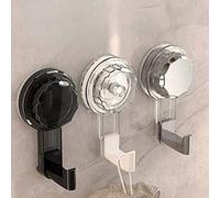 Shein 3 PIEZAS Ganchos giratorios de succión al vacío sin perforación, de plástico ABS antirrastro, para montar en pared o puerta para toallas, ropa, llaves