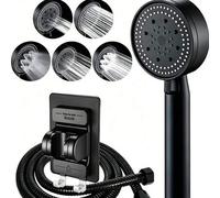 Shein 3 piezas/Juego Cabezal de ducha de mano de alta presión de 5 velocidades, Kit de cabezal de ducha multifuncional para baño, Cabezal de ducha de lluvia
