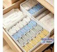 Shein 3 piezas Organizador divisor de cajón de 24 rejillas Gris/Rosa/Blanco/Beige Estante de almacenamiento de armario Soporte para calcetines Pañuelos Corb