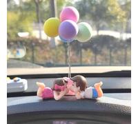 Shein 3 piezas Ornamento del coche con diseño de pareja & globo