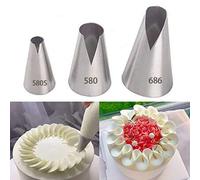 Shein 3 piezas/set 580 de acero inoxidable formación de hielo Boquilla Set , ideal para decoración tortas , magdalenas , galleta , Herramientas para hornear