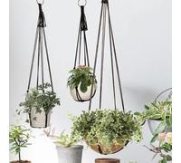 Shein 3 piezas/Set Colgador de plantas negro, cesta colgante multifuncional de tela bohemia para maceta/flores para el hogar Halloween Navidad Acción de Gra