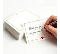 Shein 30/50/100 piezas Tarjetas de bolsillo en blanco con forma de corazón blanco, tarjetas mini para escribir mensajes, etiquetas de regalo para boda, cump