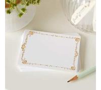 Shein 30/50/100 piezas Tarjetas de felicitación elegantes con borde dorado para Eid, tarjetas de felicitación en blanco con autosellado, tarjetas de visita,