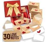 Shein 30/60 piezas Mini sobres con forma de corazón para el Día de San Valentín, tarjetas adhesivas, regalo del Día de San Valentín, mini sobres para cartas