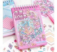 Shein 30 hojas - Libro de pegatinas de paisaje en miniatura/Libro de contabilidad manual/Álbum de colección - Dos estilos de color, compuesto de materiales,
