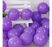 Shein 30 piezas/50 piezas/100 piezas Globos de helio redondos de látex púrpura de 5 pulgadas, adecuados para bodas, cumpleaños, graduaciones, despedidas de