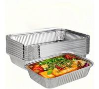 Shein 30 piezas Bandejas de hornear de aluminio de uso intensivo - Antiadherentes, bandejas de pan desechables, aptas para hornear, horno, parrilla, cocina