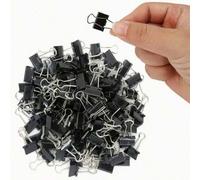 Shein 30 piezas de clips de papel de metal negro estilo pinza (formas surtidas: regular, cola larga, billete pequeño, cola inversa, cola de fénix), útiles d