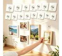 Shein 30 piezas Ganchos adhesivos transparentes sin perforación, colgador de pared sin rastro y sin taladro, ganchos adhesivos fuertes para colgar marcos de