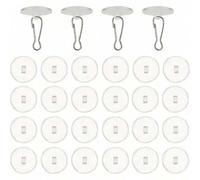 Shein 30 piezas Ganchos autoadhesivos transparentes para techo, sin necesidad de perforar, ganchos montados en el techo con clips para banderas, adecuados p