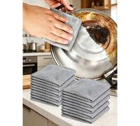 Shein 30 piezas/paquete Almohadillas metálicas de doble cara gruesas para fregar, paños de limpieza de cocina, utensilios para lavar platos