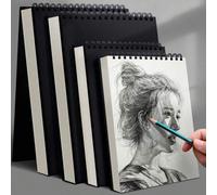 Shein 30 piezas/paquete Bloc de dibujo con espiral, cuaderno de dibujo sin ácido apto para adultos, principiantes y artistas, para bocetos, dibujo, pintura,
