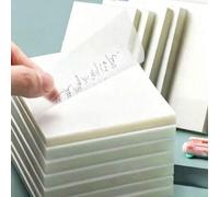 Shein 300/250/200/150/100/50 piezas Notas adhesivas transparentes, blocs de notas adhesivas simples, pegatinas de marcador impermeables, adecuadas para nota