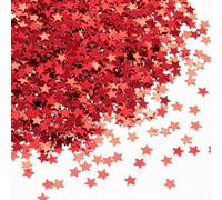 Shein 3000 piezas de Confeti con Lentejuelas en Forma de Estrella, Confeti de Decoración de Mesa Estrella Roja, Lentejuelas Metálicas en Forma de Estrella,