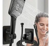 Shein 3pcs/Set Cabezal de Ducha Manual Cuadrado de Alta Presión con Filtro, Cabezal de Ducha de Masaje de Plástico Montado en la Pared, Cabezal de Ducha de