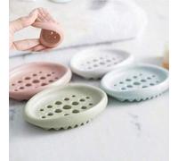 Shein 4/2/1 pieza Jabonera de silicona - Elegante soporte ovalado con drenaje automático y estante de almacenamiento multifuncional - Adecuado para encimera