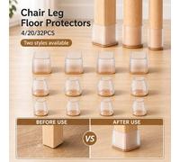 Shein 4/20/32 piezas Protectores de patas de silla de silicona, tapas de patas de muebles mate, cubiertas antideslizantes para patas de silla, adecuadas par