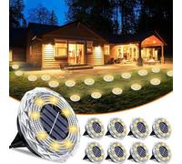 Shein 4/8/12 piezas Luces solares de suelo, Luces solares de camino, Luces de césped, Luces de jardín, Luces de atmósfera impermeables, Adecuadas para patio