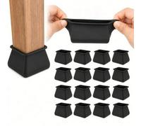 Shein 4/8/16/24 piezas Almohadillas de silicona grandes para patas de muebles, protectores antideslizantes para patas de sillas, instalación fácil, apto par