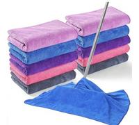 Shein 4/8 piezas Paños de limpieza de microfibra súper reutilizables y lavables, aptos para trapeador, piso y limpieza de ventanas, de estilo moderno, no te