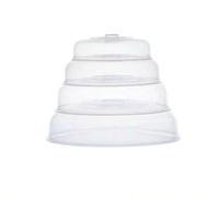 Shein 4/8 PIEZAS, Tapa para microondas y tapa de alimentos engrosada - Tapa a prueba de salpicaduras universal, adecuada para arroz caliente, platos, frutas