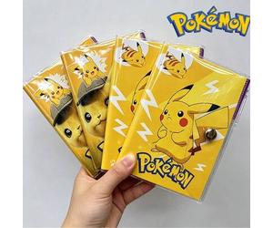Shein 4 estilos de cuaderno A5 de Pokémon, 100 páginas con páginas interiores reforzadas con hebilla, regalos para fiestas de Halloween, Acción de Gracias,
