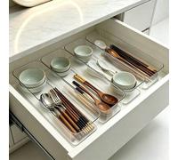 Shein 4 piezas/1 pieza Organizador de cajón de cubiertos, bandeja de utensilios expandible para la cocina, soporte para cubiertos y cubiertos, almacenamient