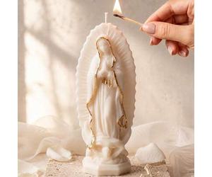 Shein 4 piezas/8 piezas de velas aromáticas esculpidas a mano, elegante estatua de musa en color crema blanco, decoración pintada a mano en oro o plata, dec
