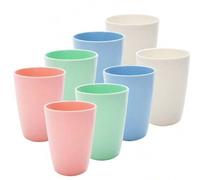 Shein 4 piezas/8 piezas Vasos de plástico PP reutilizables, 12 Oz - Vasos de bebida irrompibles para uso en la cocina - Conjunto de vasos de plástico aptos
