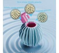 Shein 4 piezas Bolas de lavandería para lavadora y secadora, dispensador de bolas de suavizante de telas, herramienta de limpieza reutilizable y rellenable