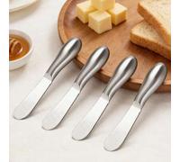 Shein 4 piezas Cuchillos de mantequilla de acero inoxidable, Juego de cuchillos multiusos para untar mantequilla/queso, Adecuado para untar, queso, tablas d