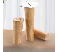 Shein 4 Piezas de Patas de Muebles de Madera Maciza, Reemplazo de Patas de Sofá de Madera - Estilo Moderno de Mediados de Siglo para Soportes de TV, Mesas d