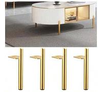 Shein 4 piezas de ruedas de muebles de metal, pies de soporte resistentes para mesa, silla, sofá, gabinete, mesa de té, estantería