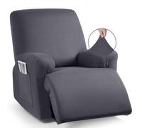 Shein 4 piezas Fundas elásticas para sillones reclinables de gran tamaño, protector de muebles de tela suave de poliéster lavable