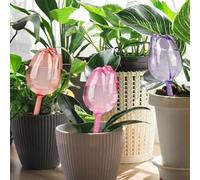 Shein 4 piezas Globos de riego automático con forma de tulipán, aptos para plantas de interior y exterior, globos de autorriego de plástico para cultivo aut
