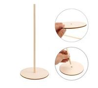 Shein 4 piezas Juego de Soporte de Exhibición de Donas de Madera - Elegante Elevador de Mesa de Postres con Soportes Desmontables, Adecuado para Bodas, Cump