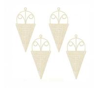 Shein 4 piezas Maceteros colgantes de pared de imitación de ratán blanco rústico, cestas de orquídeas de estilo de mimbre vintage para decoración del hogar,