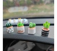 Shein 4 piezas Ornamento del coche con diseño de cactus