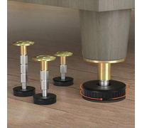 Shein 4 piezas Patas de muebles ajustables, patas de soporte de listones ajustables, adecuadas para mesas/camas/armarios/sofás, marcos de cama, patas de sop