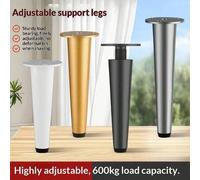 Shein 4 piezas Patas de muebles de acero inoxidable, pies de gabinete de metal resistentes, ajustables - Patas de soporte modernas para sofá aptas para gabi