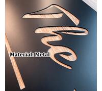 Shein ¡4 Tamaños Disponibles! Placa de Número de Puerta de Metal Personalizada, Letrero de Número de Casa Cortado con Láser Moderno