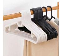 Shein 40/20/10 Piezas Set de Perchas de Plástico Ultrafinas Antideslizantes, Perchero Multifuncional, Diseño Elegante en Negro y Blanco, Maximiza el Espacio