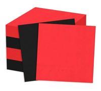 Shein 40/80/120 piezas Servilletas de papel desechables rojas y negras para cóctel, servilletas de cena para boda, cumpleaños, baby shower y fiestas
