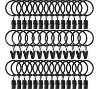 Shein 40 paquetes de anillos para cortinas con broches, broches para cortinas con anillos, anillos colgantes para cortinas de 1.26 pulgadas de diámetro inte