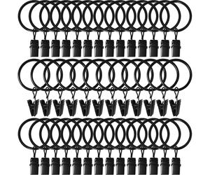 Shein 40 paquetes de anillos para cortinas con broches, broches para cortinas con anillos, anillos colgantes para cortinas de 1.26 pulgadas de diámetro inte